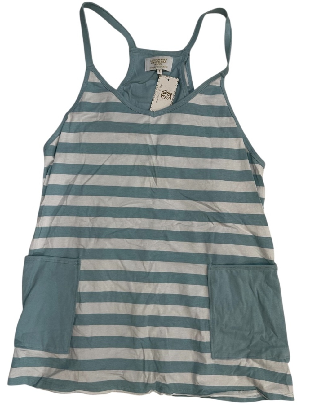 simply southern ice blue & white tara striped romper dress